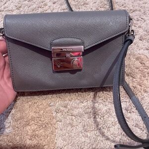 Prada saffiano leather sound crossbody bag